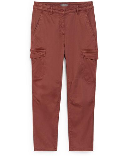 C&A Pantalón cargo-mid waist-slim fit-LYCRA® - Rojo