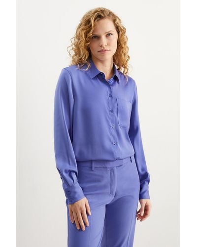 C&A Satijnen Blouse - Paars