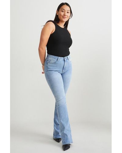 C&A Curvy jeans-high waist-bootcut-LYCRA® - Azul