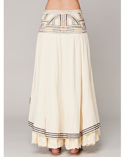 Free People Womens Rises In The East Skirt - White