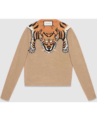 Gucci Wool Sweater With Tiger - Multicolor