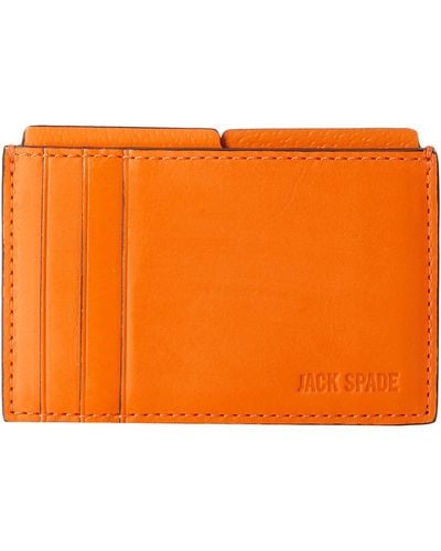 Jack Spade Grant Leather File Wallet - Orange
