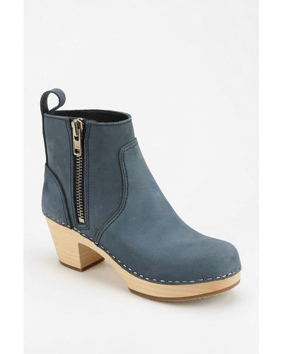 Swedish Hasbeens Zip It Emy Ankle Boot - Blue