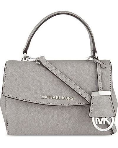 MICHAEL Michael Kors Ava Extra-small Saffiano Leather Cross-body Bag - Gray