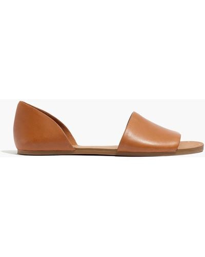 Madewell The Thea Sandal In Leather - Natural