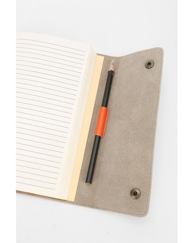 Urban Outfitters Oh Snap Leather Journal - Orange