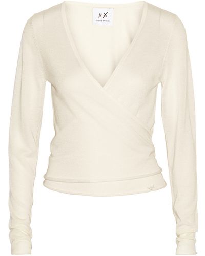 Banjo & Matilda Ballet Silk And Cashmere-Blend Wrap Cardigan - White