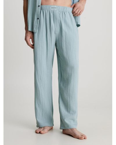 Calvin Klein Pantalon de pyjama - Pure Textured - Bleu