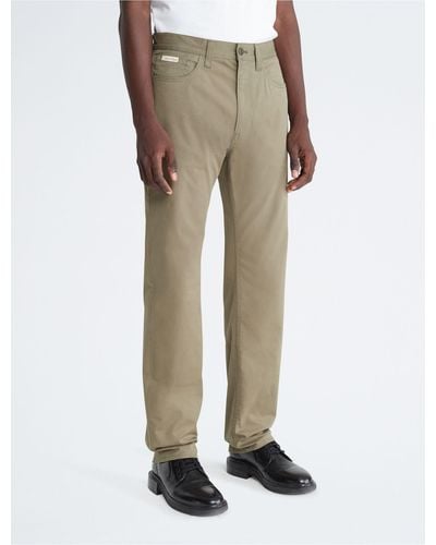 Calvin Klein Signature 5-pocket Chino Pants - Natural