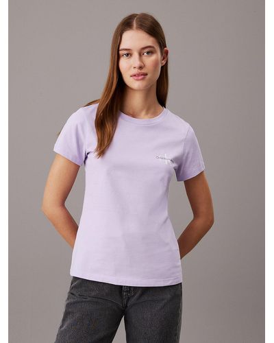 Calvin Klein 2 Pack Slim T-shirts - Purple