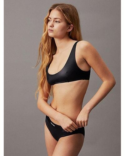 Calvin Klein Parte de arriba de bikini de corpiño - CK Refined - Negro