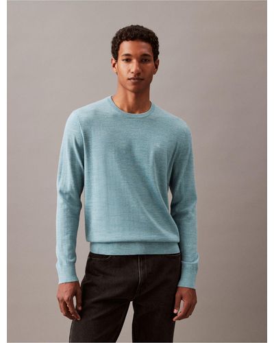 Calvin Klein Extra Fine Merino Sweater - Blue