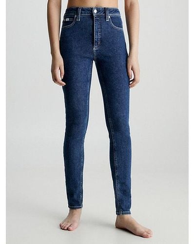 Calvin Klein High Rise Skinny Jeans - Azul
