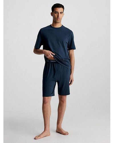 Calvin Klein Shorts de pijama - Cotton Stretch - Azul