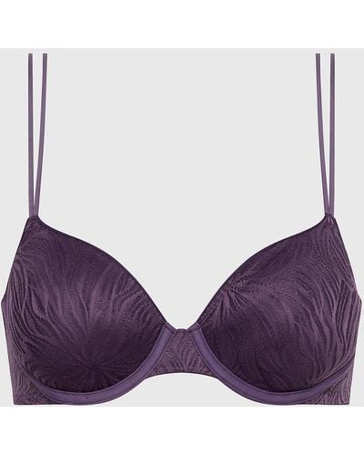 Calvin Klein Demi T-shirt Bra - Sheer Marquisette - Purple