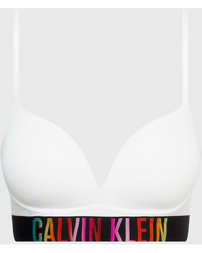Calvin Klein Push Up Plunge Bra - Intense Power Pride - White