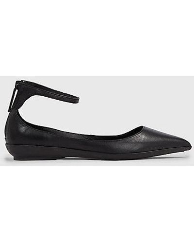 Calvin Klein Leren Ballerina's - Wit