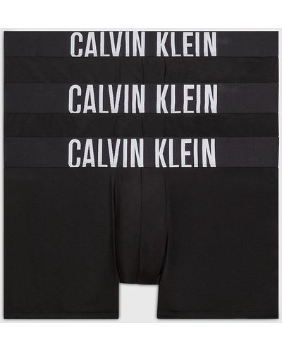 Calvin Klein Plus Size 3 Pack Trunks - Intense Power - Black