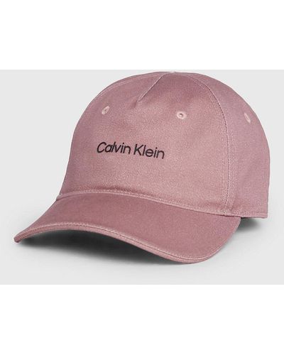 Calvin Klein Casquette avec logo en sergé - Rose