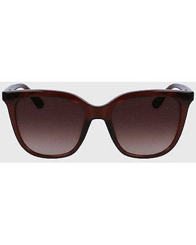 Calvin Klein Gafas de sol rectangulares CK23506S - Marrón