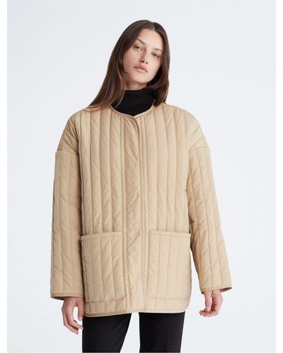 Calvin Klein Quilted Liner Jacket - Natural