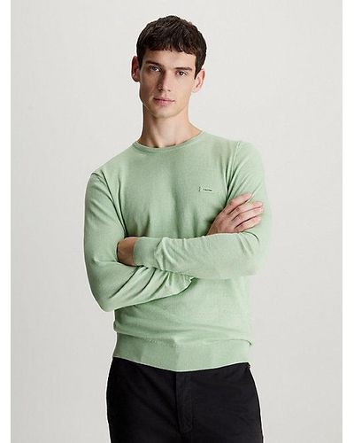 Calvin Klein Jersey de seda y algodón - Verde