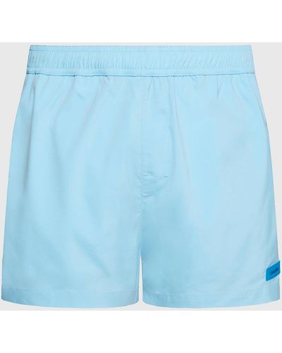 Calvin Klein Short Drawstring Swim Shorts - Blue