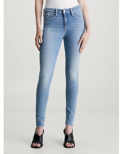 Calvin Klein Mid Rise Skinny Jeans - Blauw