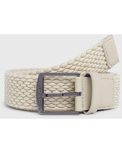 Calvin Klein Braided Belt - Natural