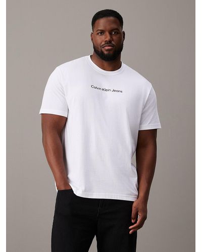 Calvin Klein Plus Size Back Logo T-shirt - White