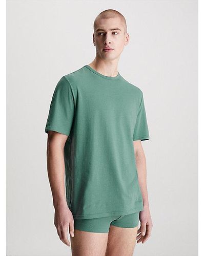 Calvin Klein Pyjamatop - Cotton Stretch - Groen