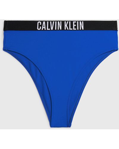 Calvin Klein Bas de bikini taille haute - Intense Power - Bleu