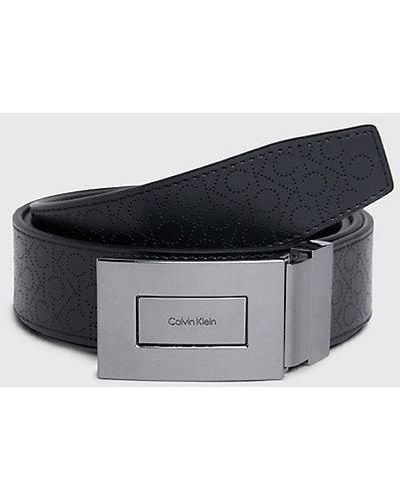Calvin Klein Cinturón reversible de piel - Negro