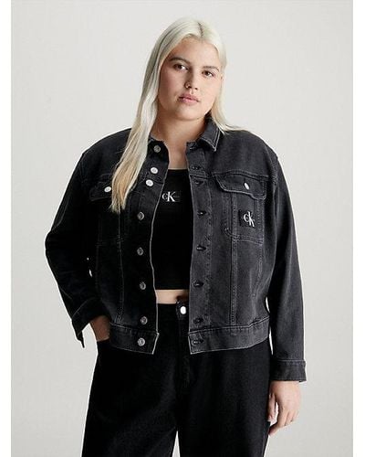 Calvin Klein Jeansjacke in großen Größen - Schwarz