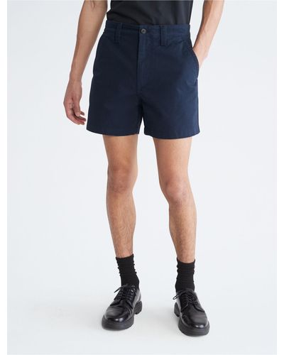 Calvin Klein Utility 5-inch Chino Shorts - Blue