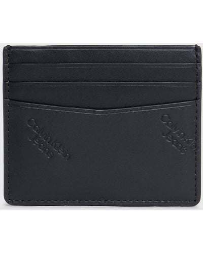 Calvin Klein Leather Logo Cardholder - Black