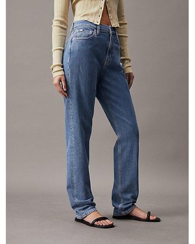 Calvin Klein Authentieke Slim Straight Jeans - Blauw
