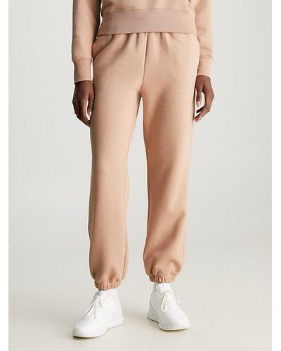 Calvin Klein Pantalón de chándal de felpa holgado - Neutro