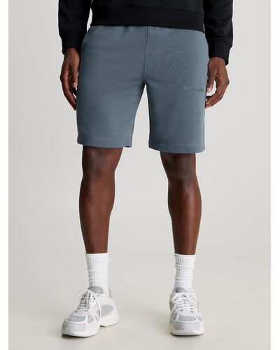 Calvin Klein French Terry Gym Shorts - Blue