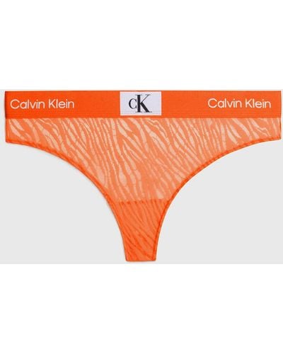 Calvin Klein String en dentelle - CK96 - Orange