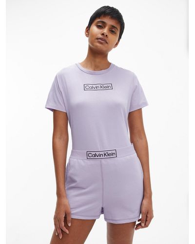 Calvin Klein Shorts Pyjama Set - Reimagined Heritage - Purple