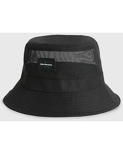 Calvin Klein Gerecyclede Bucket Hat Met Trekkoord - Zwart