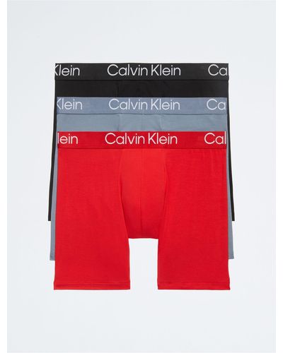 Calvin Klein Ultra-soft Modern 3-pack Boxer Brief - Red