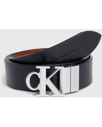 Calvin Klein Reversible Logo Belt - White