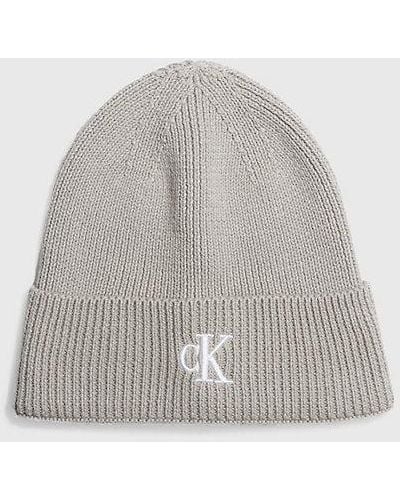 Calvin Klein Mütze aus Wollgemisch - Grau