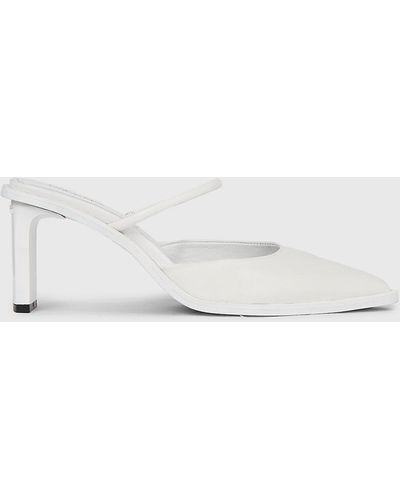 Calvin Klein Leather Mule Court Shoes - Natural