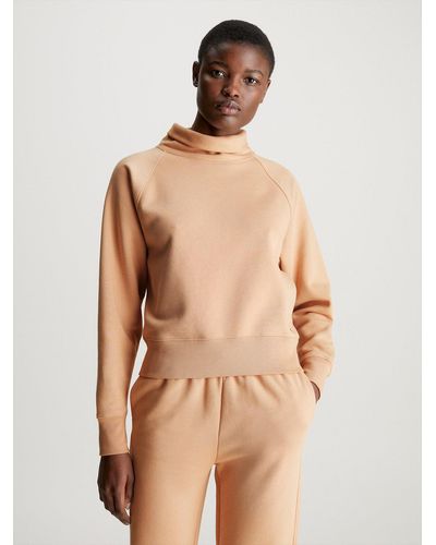 Calvin Klein Sweat-shirt court en polaire - Neutre