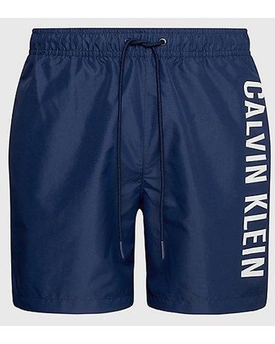 Calvin Klein Medium Zwemshort Met Trekkoord - Intense Power - Blauw