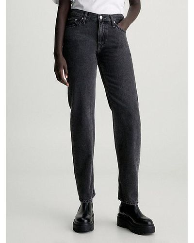 Calvin Klein Low Rise Straight Jeans - Blau