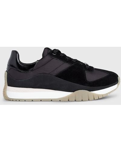 Calvin Klein Leather Trainers - Black